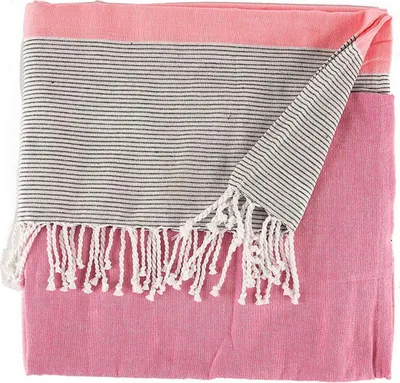 Produktbild von Mehrzweckschal gestreift 160 x 200 cm rosa