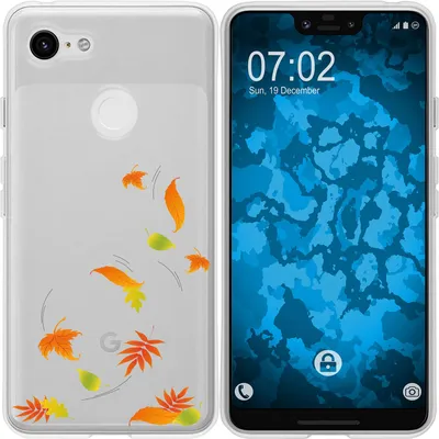Produktbild von PhoneNatic Case kompatibel mit Google Pixel 3 XL Silikon-Hülle Herbst Blätter/Leaves M1
