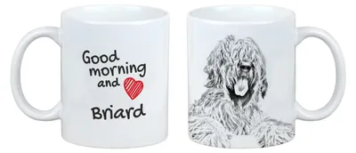Productafbeelding van Franse herdershond Briard mok met hond goedemorgen Art-Dog
