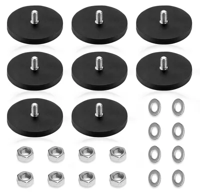 Gewindemagnete Neodymium Ø 43 mm, M6, 8 Stück, 17 kg Haftkraft