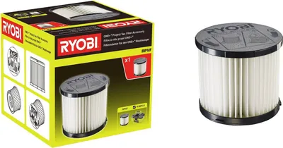 Zdjęcie produktu dla RYOBI filtr wymienny do odkurzacza ręcznego R18HVF, odpowiedni do ONE+ R18PV, filtr wymienny, filtr zastępczy