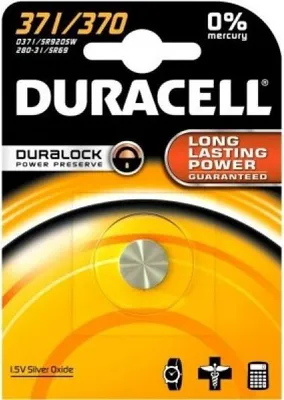 Produktbild von Duracell Batterie Silver Oxide Knopfzelle 371/370 Blister (1-Pack) 067820