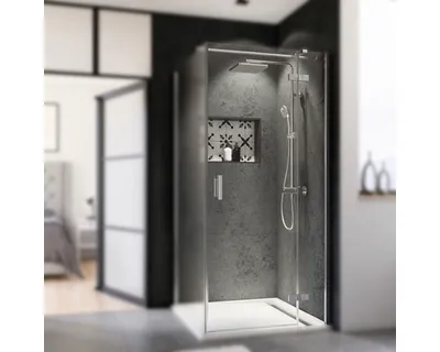 Produktbild von Drehtür für Seitenwand Breuer Panorama 80 cm Anschlag rechts Nachbildung Intima Profilfarbe chrom