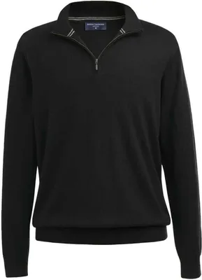 Produktbild von Brook Taverner - "Copenhagen" Pullover mit kurzem Reißverschluss für Herren PC7584 (XXL) (Schwarz)
