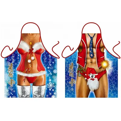 Immagine prodotto di Babbo Natale e Babbo Natale - grembiule da cucina divertente e carino per Natale