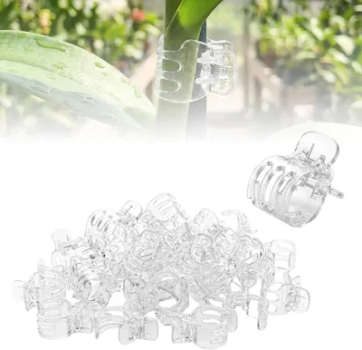 Produktbild von Orchideenklemmen, 50 Pflanzenstützklemmen für Kletterpflanzen im Garten und im Freien, geeignet für Gemüse, Blumen, Tomaten, Orchideen und Pothos-Pflanzen