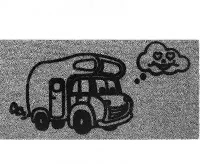 Produktbild von ARISOL Fußabstreifer Derby Flock Polypropylen 50 x 25 cm Camper grau 200.25.53