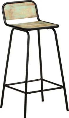 Productafbeelding van vidaXL Barstoelen, 2 stuks, massief gerecycled hout