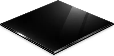 Produktbild von HOOZ Funkenschutzplatte – ESG Sicherheitsglas 6 mm, quadratische Bodenschutz Glasplatte mit Facettenschliff, hitzebeständig bis 300 °C, Schwarz 80x80 cm