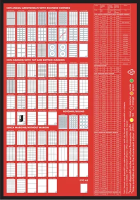 Image de Étiquettes rondes de 60 mm, 1200 pièces, 12 étiquettes par feuille, pour l'organisation