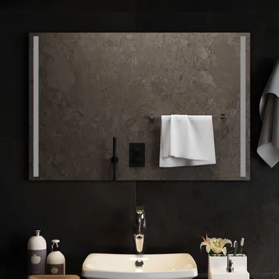 Produktbild von LED-Badezimmerspiegel Transparent 90 x 60 cm Gehärtetes Glas