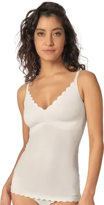 Produktbild von Skiny Damen Spaghetti Shirt BH Hemd herausnehmbare Pads Micro Lovers White