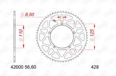 Immagine prodotto di Pignone posteriore AFAM in alluminio 12000-56