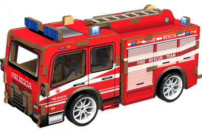 Zdjęcie produktu dla drewniane puzzle 3D - Wóz strażacki 12 cm