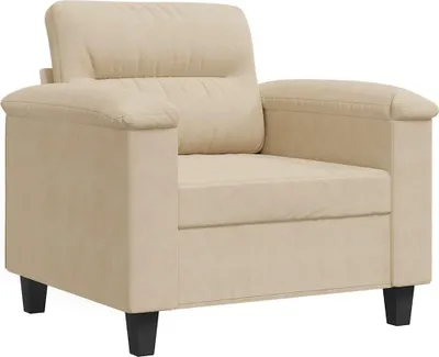 Produktbild von vidaXL Sessel Creme 60 cm Mikrofasergewebe