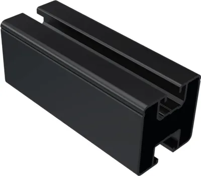 Produktbild von 4 Stab Montageschiene 40x40 schwarz je 2,4m Solarmodul Befestigungsschiene Module Profil Aluminium Nut PV Solarschiene Profil Panel Halterung