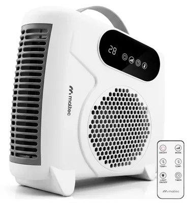 Produktbild von MalTec Heizlüfter Schnellheizer Ventilatorfunktion 2000 W Thermostat 15–40 °C Timer Fernbedienung Elektroheizung, KI-generiertes Bild