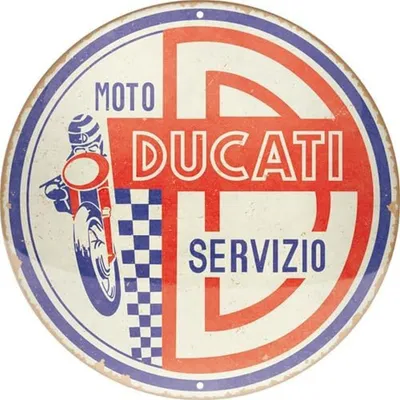 Obrázok produktu pre Nostalgic-Art - Blechschild 35 cm Rund - Ducati - Servis motocyklov