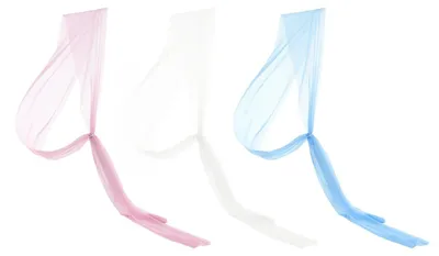 Produktbild von Stuhlschleifen zur Hochzeit - Tüllbänder 275x20 cm - 50 Stück - Polyester - Stuhldekoration - Rosa