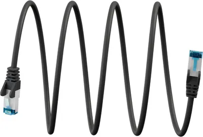 Produktbild von Ultraflexibles CAT 6A Patchkabel S/FTP (PiMF), schwarz