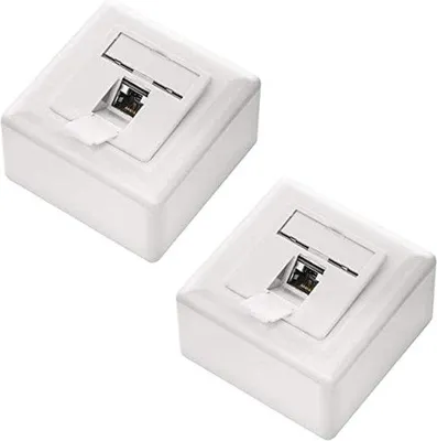 Productafbeelding van Netwerkstopcontact, universeel - RAL 9003, signaalwit