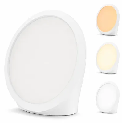 Produktbild von Lichttherapie Lampe 10000 Lux Vollspektrum – UV-frei, dimmbar, Timer | Tageslichtlampe für Büro & Winter