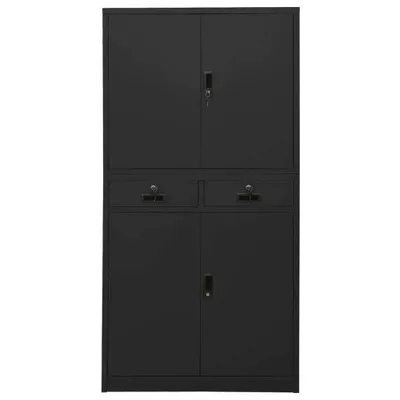 Produktbild von vidaXL Büroschrank Anthrazit 90x40x180 cm Stahl