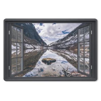 Produktbild von MuchoWow® Mauspad Mousepad Aussicht - Berge - Wasser 27x18 cm - Mousepads - Maus Mat - Pad - Mausunterlage - Büroartikel - Desk Matten
