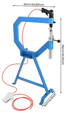 Produktbild von Planishing Hammer - Pneumatisches Blechformgerät - Mit Fußpedal & Ständer - 875–1350 U/min - 3 Ambosse 2,5–7,6 cm - 2 m Druckluftschlauch