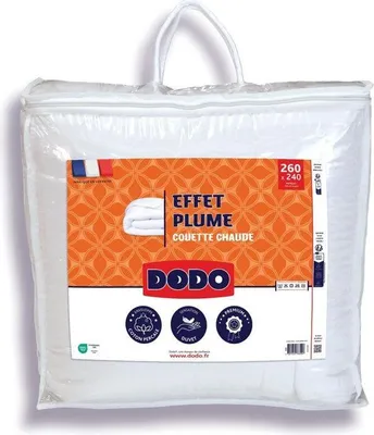 Image de Couette Chaude DODO Effet Plume, 240 x 260 cm, 400 g/m², 2 Personnes, 100% Polyester