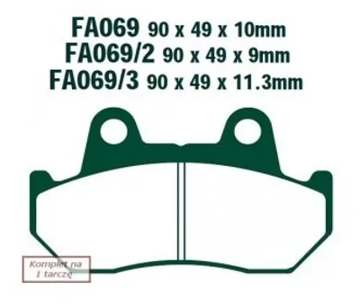 Produktbild von EBC Brakes Bremsbeläge Bremsklötze FA069