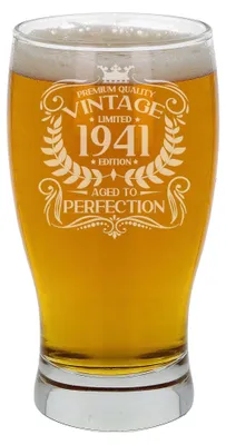 Produktbild von Vintage-Bierglas zum 84. Geburtstag