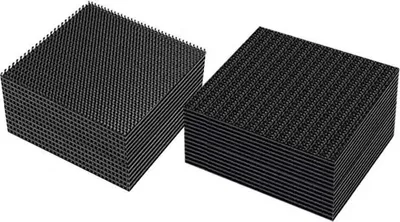 Produktbild von INF Schwarzes Quadratisches Selbstklebendes Klettband 50x50mm - 20 Paare