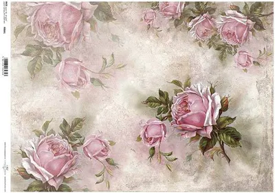 Produktbild von ITD Reispapier Decoupage Bastelpapier, A3 066L, Rosen