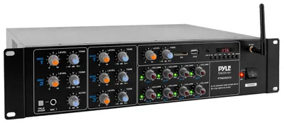 Produktbild von Pyle Mischverstärker, 8-Kanal Bluetooth HiFi Verstärker/Endstufe 4000W mit Mikrofon mit Talkover, RCA, USB, AUX für Lautsprecher, Karaoke