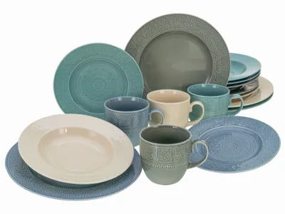 Produktbild von CreaTable, 23817, Classico colors Blau, Kombiservice 16-tlg, Porzellan