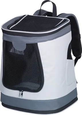 Zdjęcie produktu dla Nobby 63817, Miękki transporter dla zwierząt, Transporter plecak dla zwierząt, Pies, 10 kg, Załadunek górą i przodem, Szary