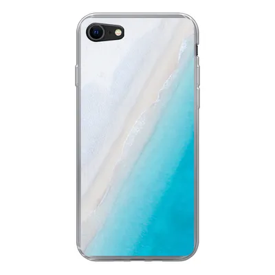Produktbild von MuchoWow® Handyhülle Schutzhülle Hülle für iPhone 8 Strand - Meer - Blau Silikon Softcase Handy Hülle - Schutzhaube