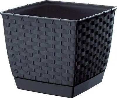 Zdjęcie produktu dla doniczka 22cm RATOLLA SQUARE DRLK220-S433 antracyt tworzywo sztuczne PROSPERPLAST