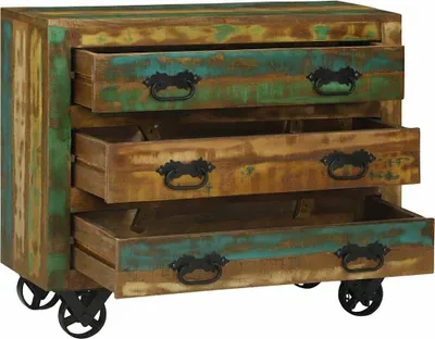 Immagine prodotto di vidaXL Credenza marrone, 80 x 30 x 65 cm, legno massello riciclato