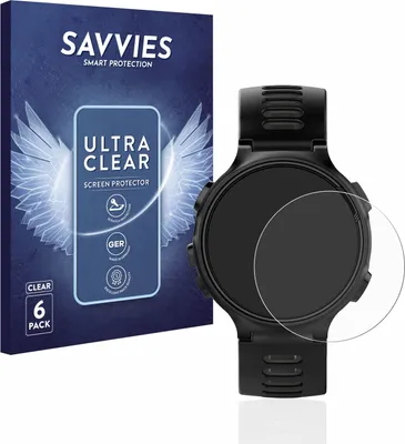 Produktbild von 6x Für Garmin Forerunner 735XT Schutzfolie Savvies Displayschutz Display Schutz Folie Klar Transparent