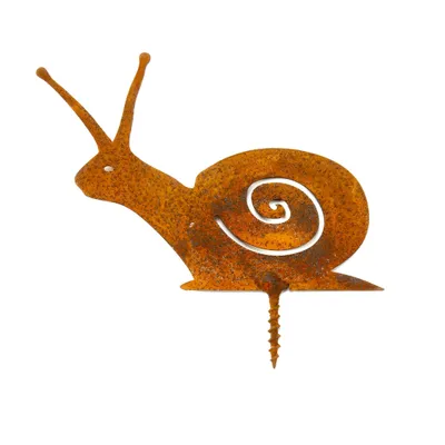 Produktbild von Rost Gartenfigur Schnecke mit Schraube zum Einschrauben Tierfigur Edelrost Gartendeko