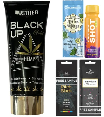 Obrázek produktu pro Asther Black Up Gold Hemp Oil Bronzer Sada Na Opalování