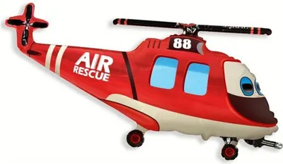 Produktbild von Folienballon 14 Rettungshubschrauber rot