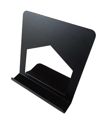 Image de Support métallique, étagère, support, porte-documents, organiseur, présentoir pour disques vinyles LP, livres, téléphones, tablettes, noir