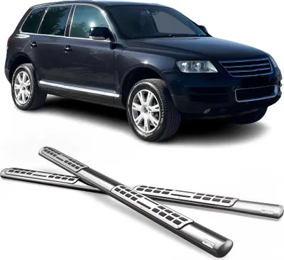 Image de Marchepieds Latéraux pour VW Touareg 2002-2025 Acier Inoxydable Argent