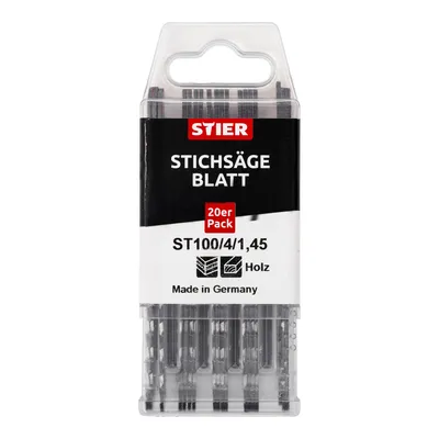 Produktbild von STIER Stichsägeblatt ST 100/4/1,45 gerader sauberer schneller Schnitt in Holz und Platten 20 Stk