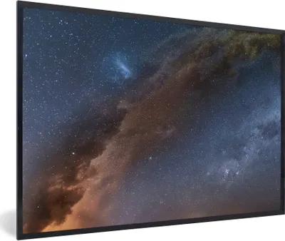 Produktbild von MuchoWow® Gerahmtes Poster Sterne im Weltraum 30x20 cm - Poster mit Schwarzem Bilderrahmen Wandposter Rahmen Foto Bilder - Kunstdruck - Bild-Poster