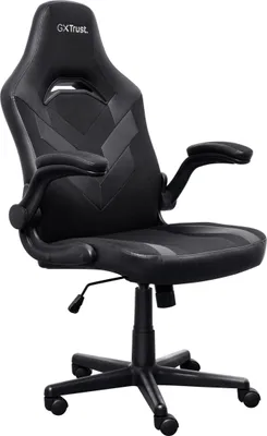 Produktbild von Trust GXT 703 Riye Gaming Stuhl Schwarz - Verstellbar, Klappbare Armlehnen, Atmungsaktiv, Belastbarkeit bis 140kg