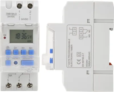 Obrázek produktu pro TM919A-3 24V DC 16A LCD 7 dní Programovatelné digitální časové spínače